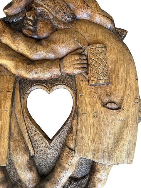 Bavarian Wood Carving with Heart, Architectural Element