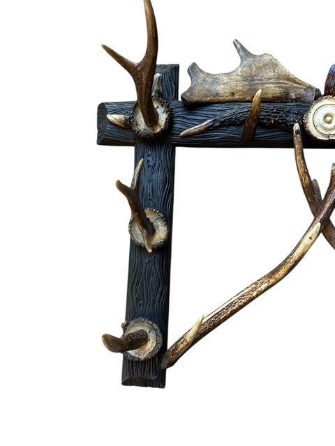 German Antique Antler Hat Coat Rack, 1900s