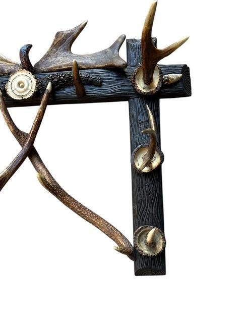 German Antique Antler Hat Coat Rack, 1900s
