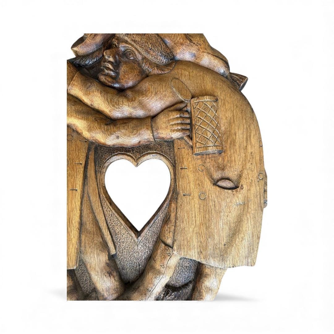 Bavarian Wood Carving with Heart, Architectural Element