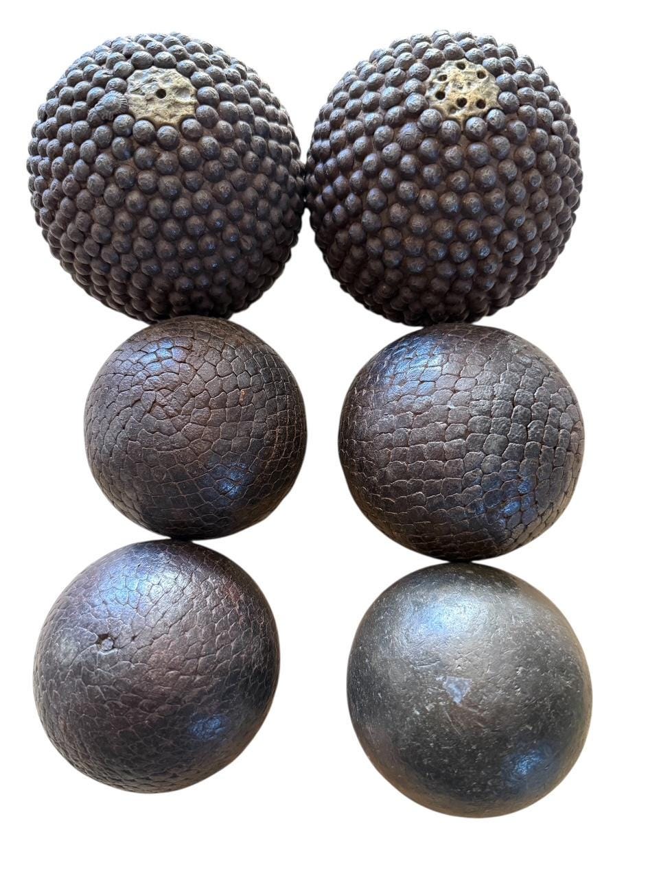 French Studded Boule Petanque Balls, Bocce Collection