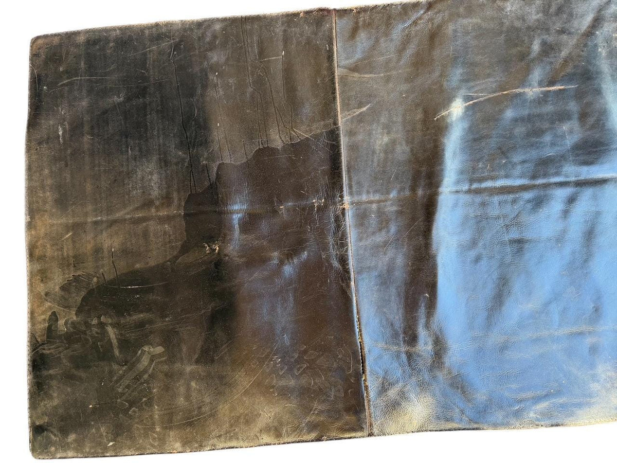 Large Thick Black Leather Piece from an Old Gym Mat