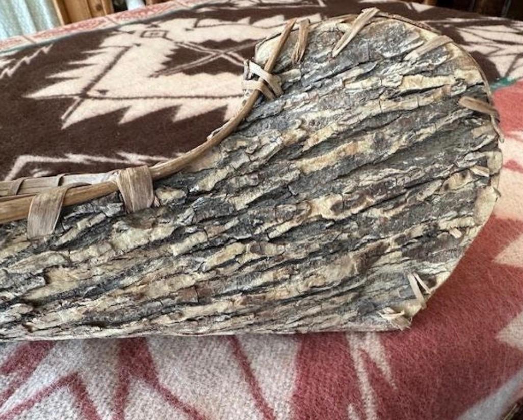 Bark Canoe Model, Adirondack Style, Wall or Shelf Display