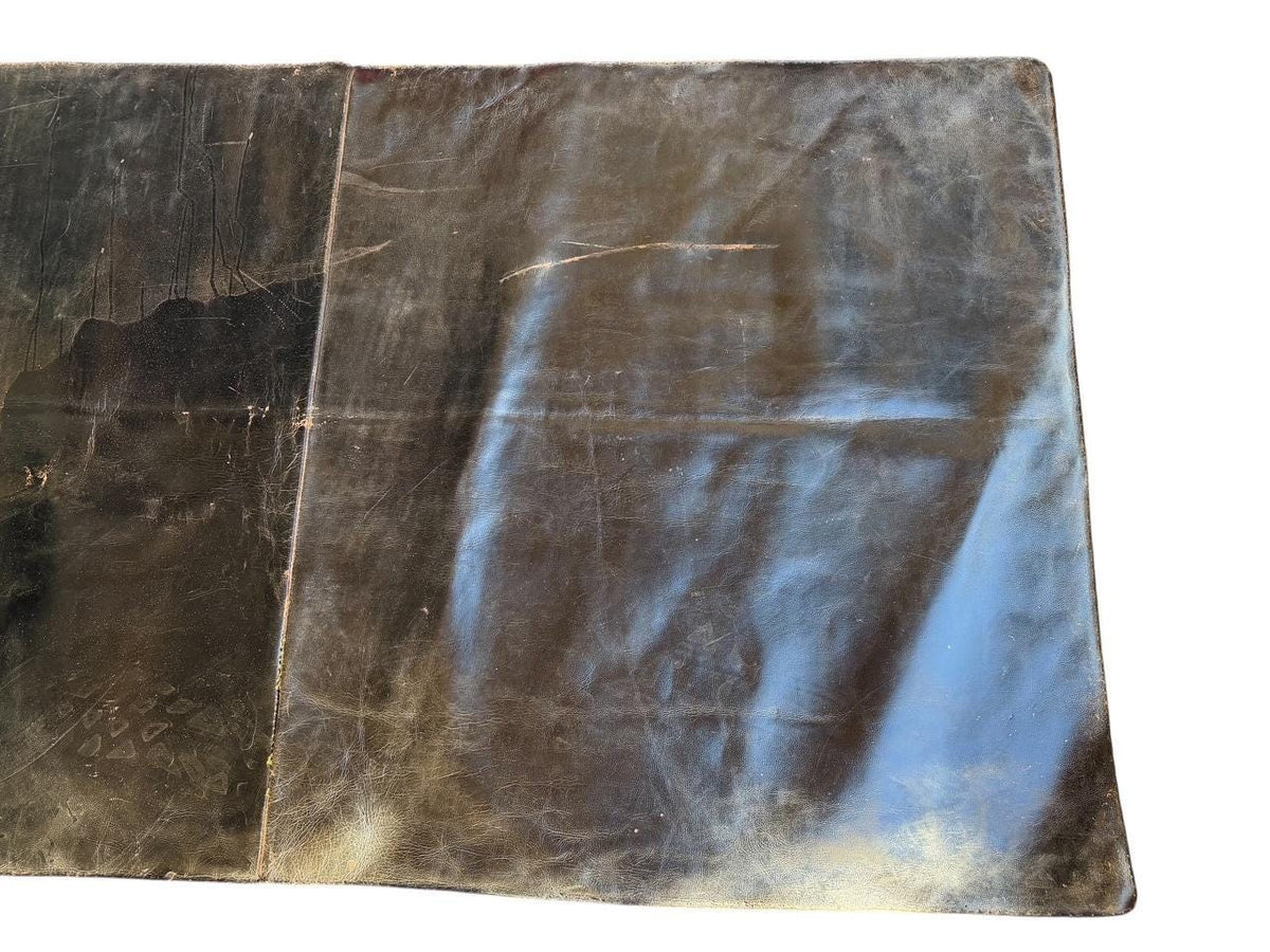 Large Thick Black Leather Piece from an Old Gym Mat