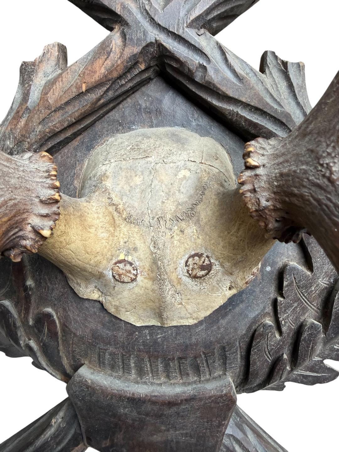 Large Black Forest Antler Mount #2 Trophy, 1900s