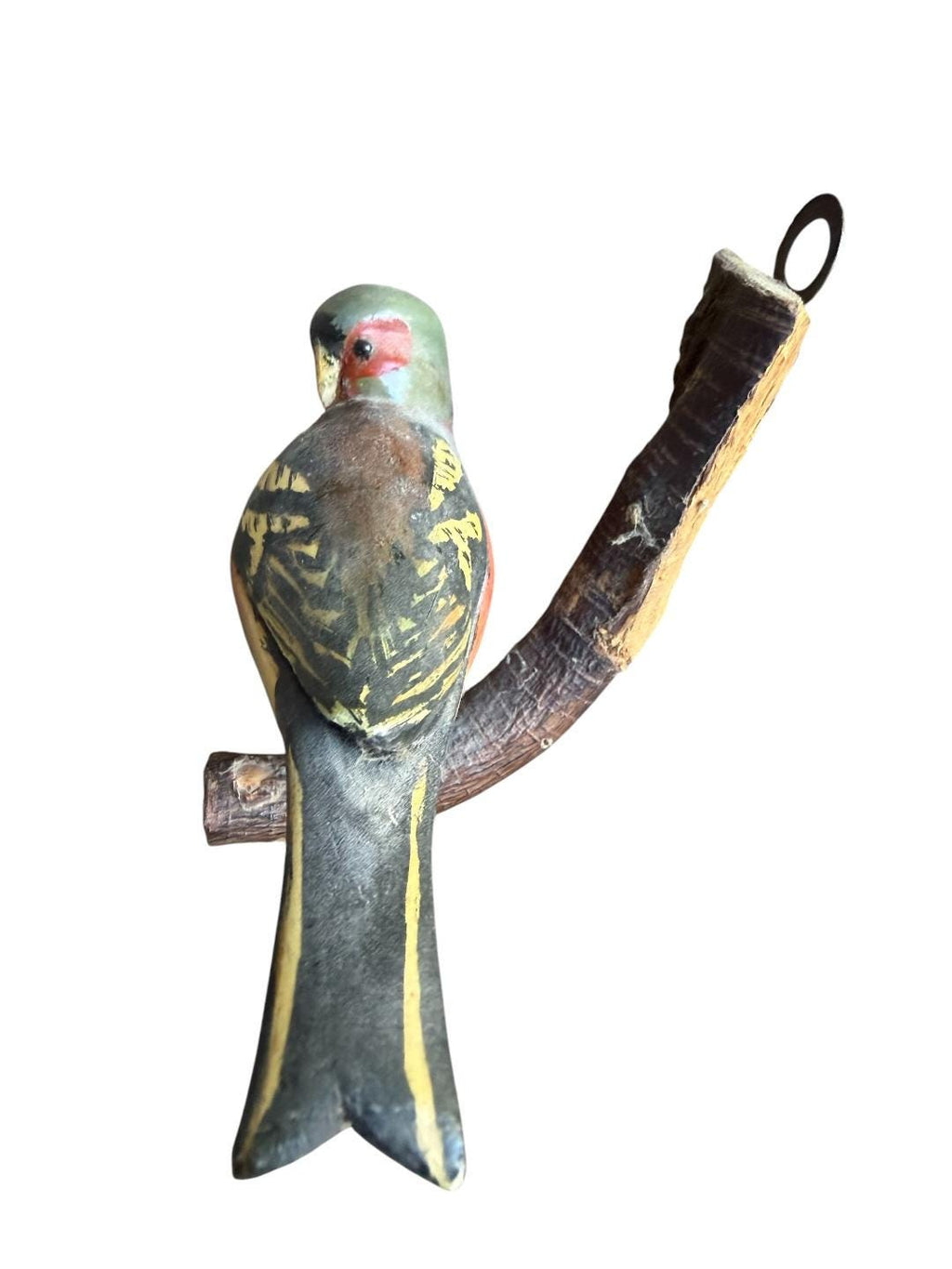 Austrian Folk Art Carved Wood Bird #69, 1930s