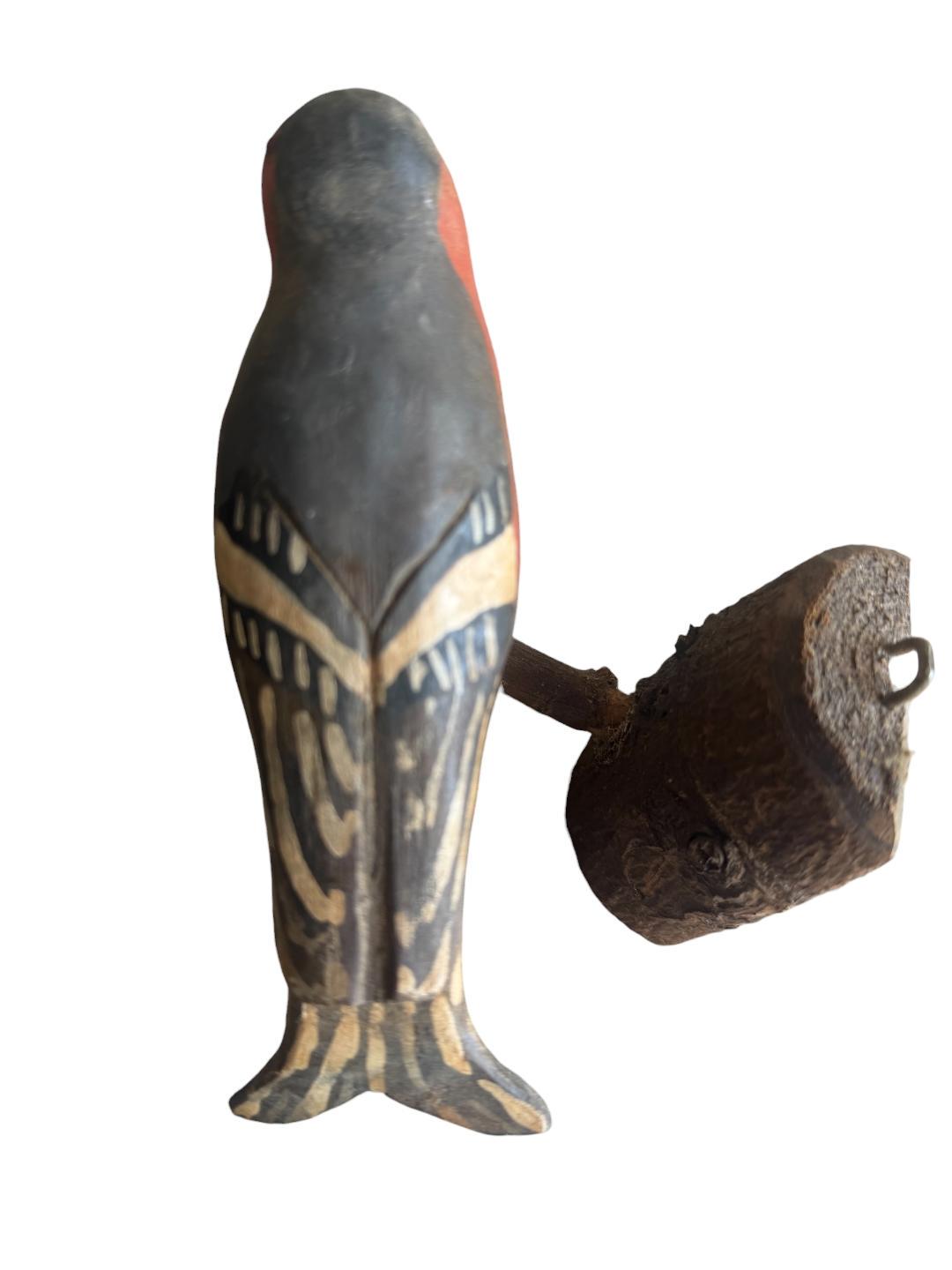 Austrian Folk Art Carved Wood Bird #79, 1930s