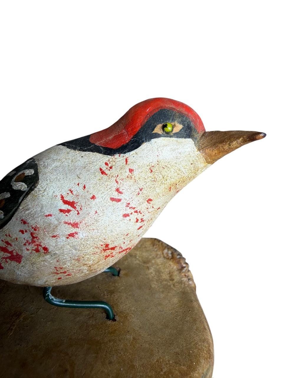 Austrian Folk Art Carved Wood Bird #81, 1930s