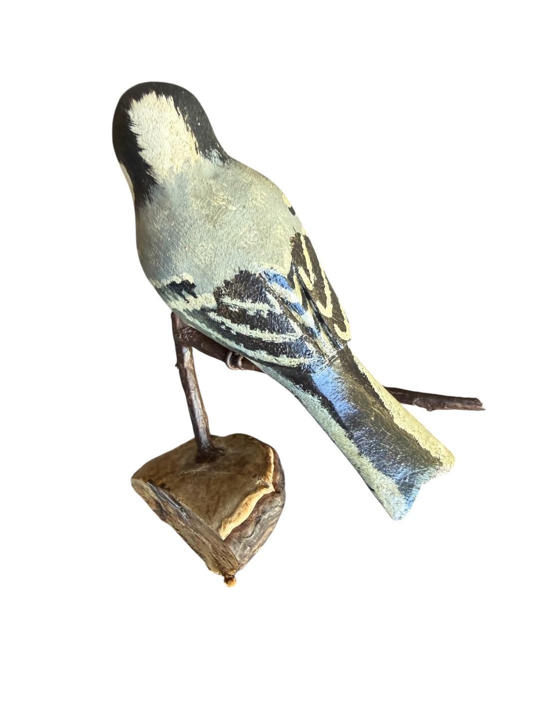 Austrian Folk Art Carved Wood Bird #83, 1930s