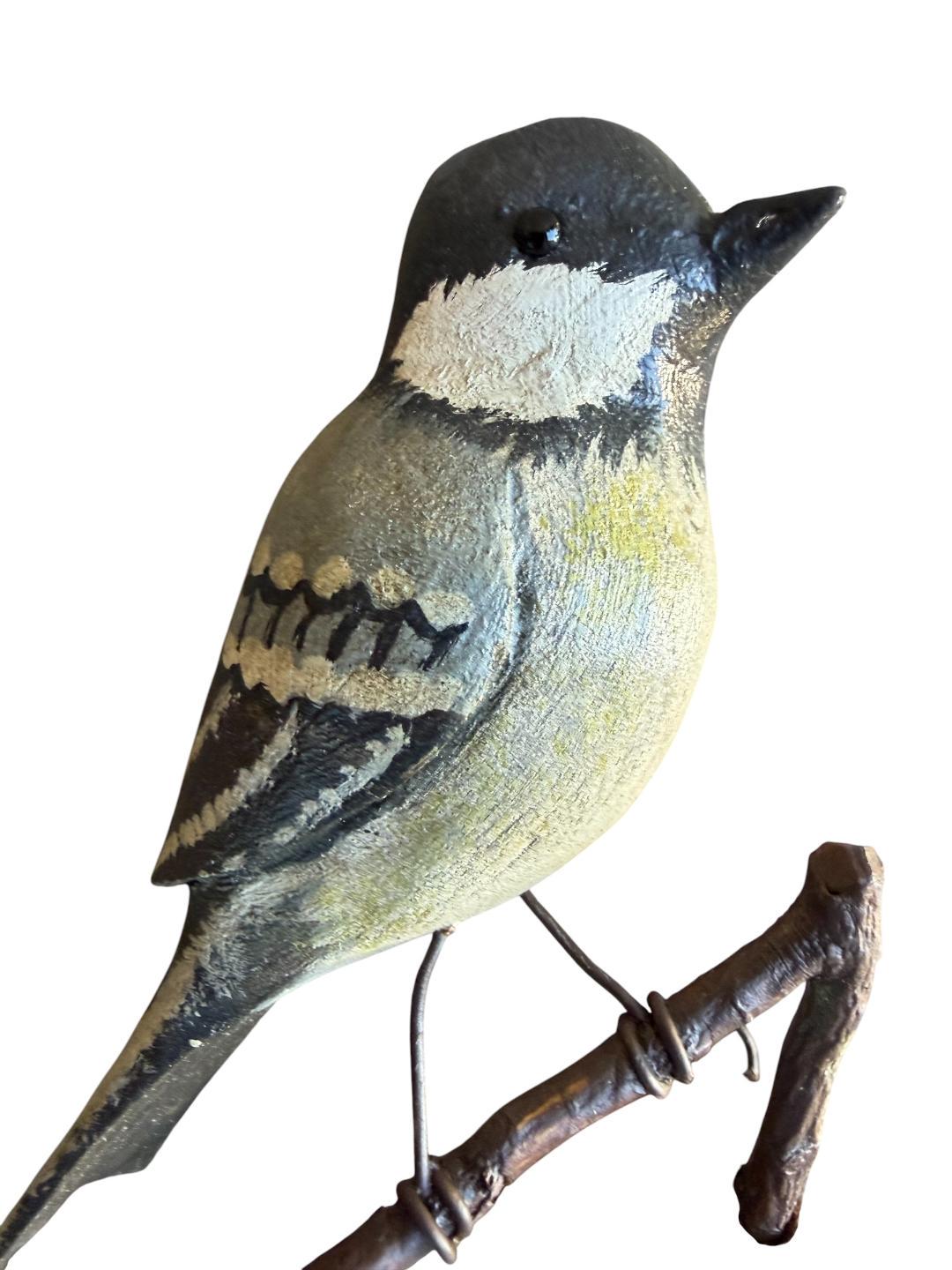 Austrian Folk Art Carved Wood Bird #83, 1930s