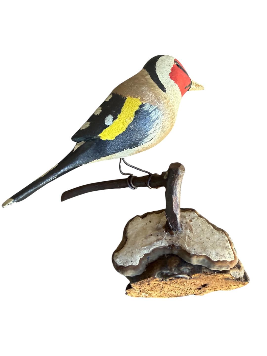Austrian Folk Art Carved Wood Bird #84, 1930s