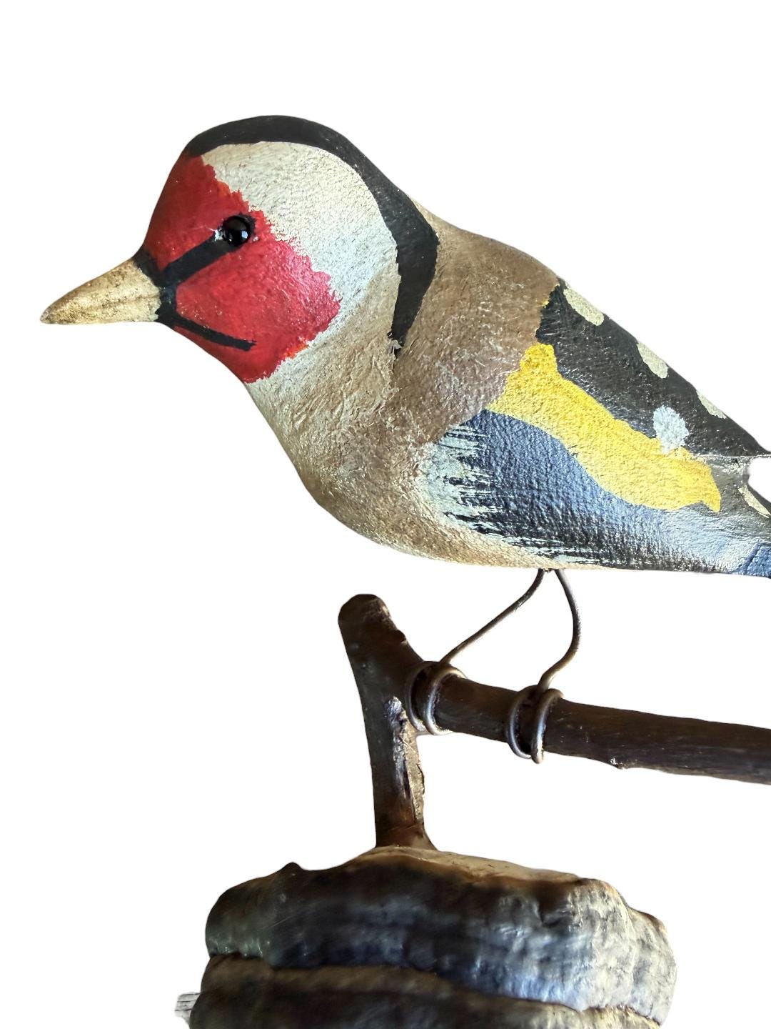 Austrian Folk Art Carved Wood Bird #84, 1930s