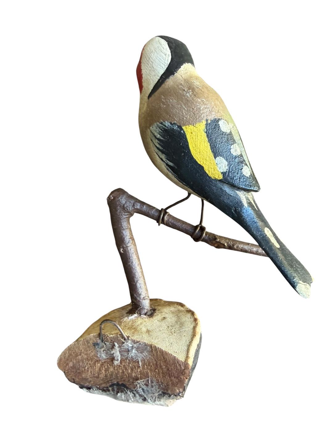 Austrian Folk Art Carved Wood Bird #85, 1930s
