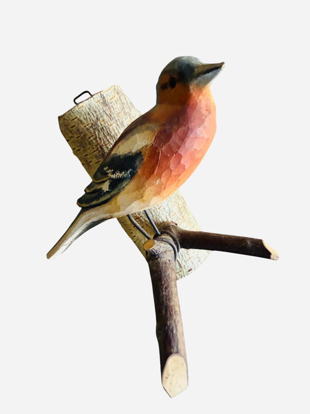 Austrian Folk Art Carved Wood Bird #88, 1930s