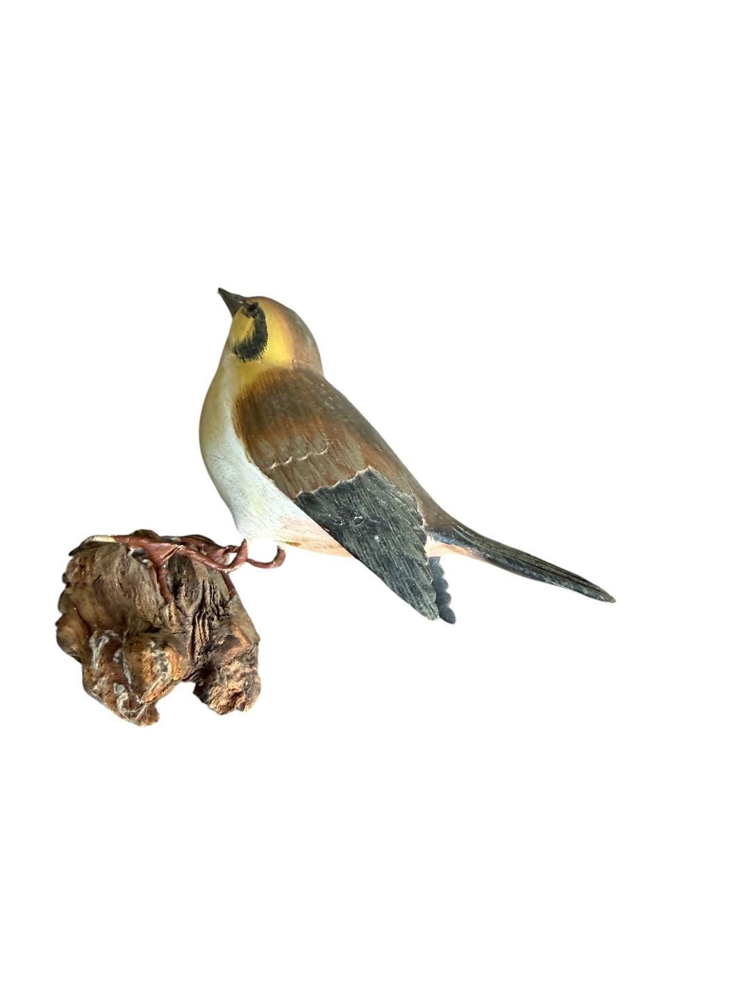Austrian Folk Art Carved Wood Bird #90, 1950s