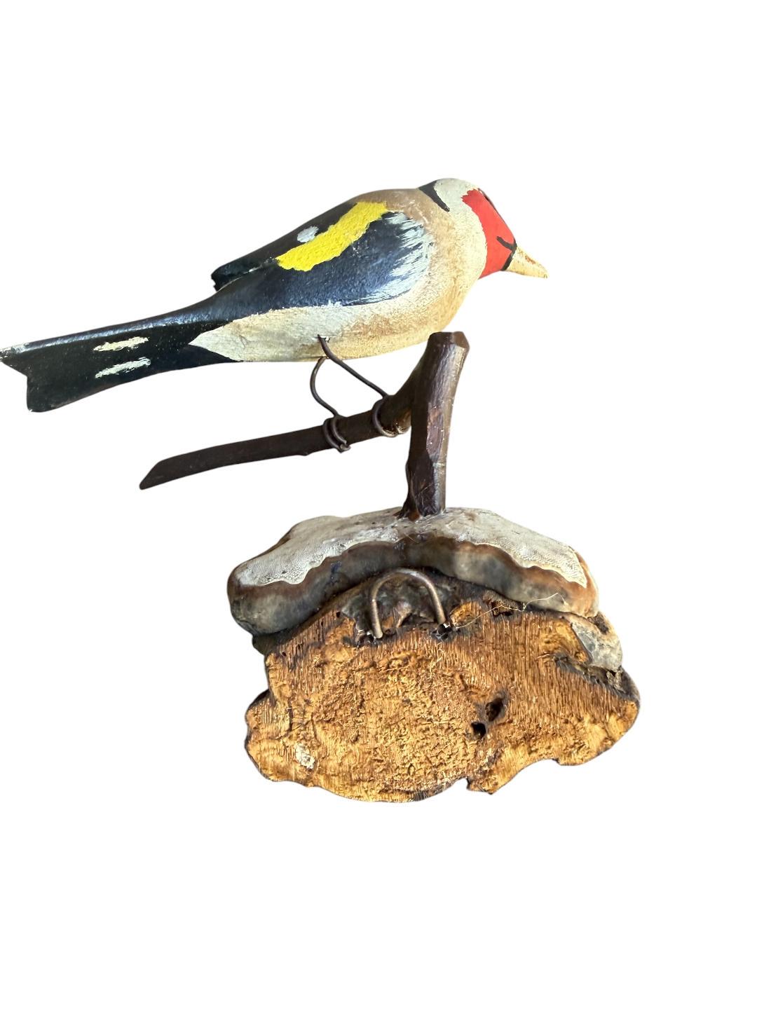 Austrian Folk Art Carved Wood Bird #84, 1930s
