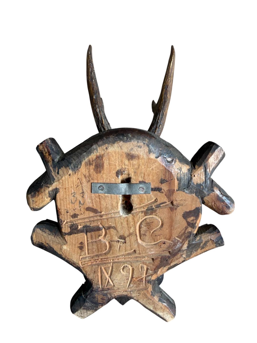 Roe Deer Trophy 213, Black Forest Antlers, Circa 1897