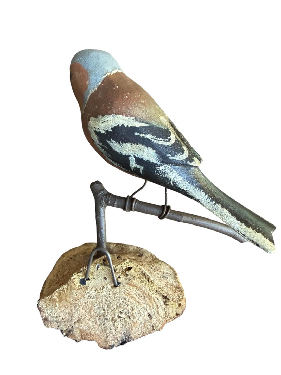 Austrian Folk Art Carved Wood Bird #89, 1950s