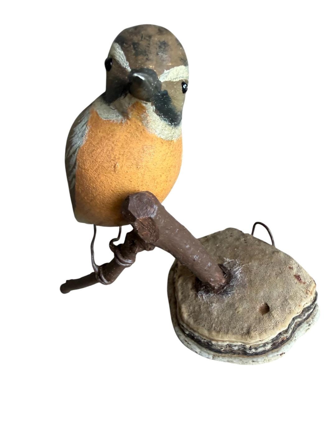 Austrian Folk Art Carved Wood Bird #93, 1930s