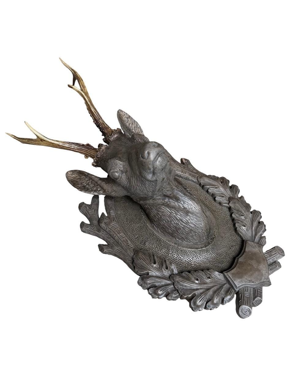 Cast Deer Head Ceramic, Signed Brad Hamn 2005, American