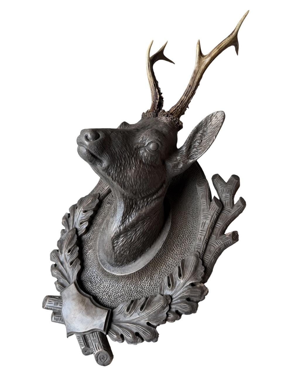 Cast Deer Head Ceramic, Signed Brad Hamn 2005, American