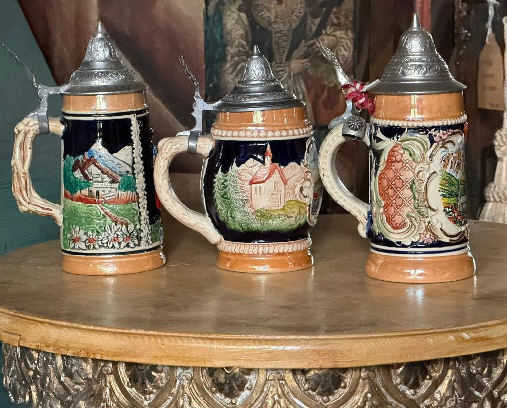 Collection of 3 Vintage German Steins