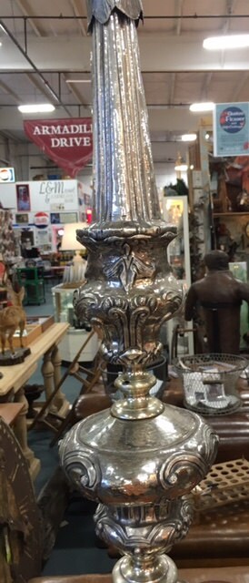 Pair of 16th/17th Century Silver over Copper Altar Sticks